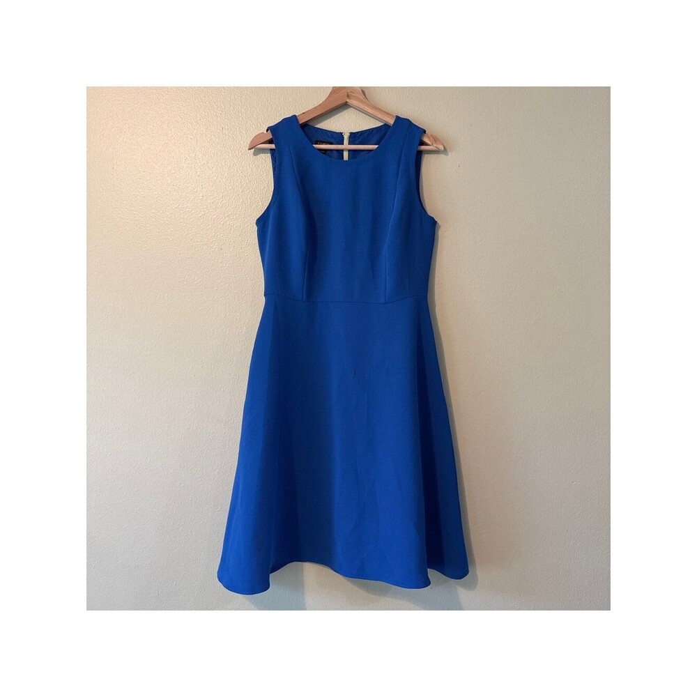 Talbots Women's Blue Fit and Flare Dress S